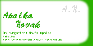 apolka novak business card